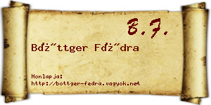 Böttger Fédra névjegykártya